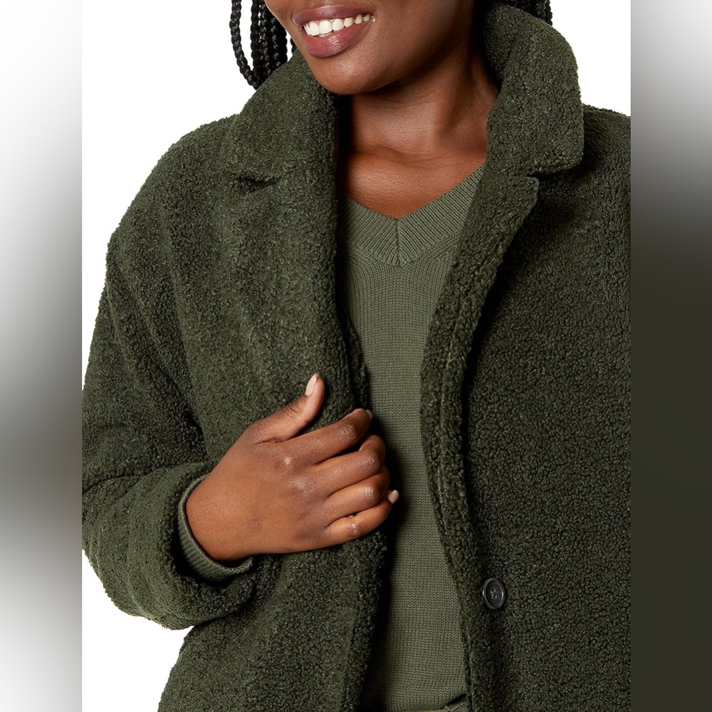 NWOT Teddy Bear Fleece Oversized-Fit Lapel Jacket by Daily Ritual - Picture 6 of 11